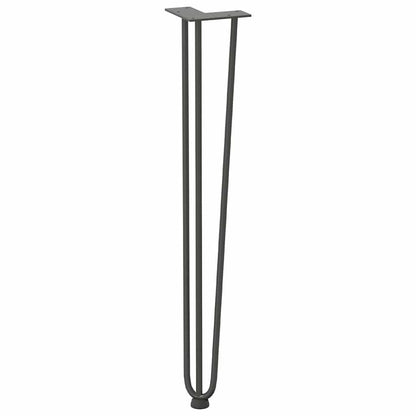 vidaXL Haarnadelbeine für Konsolentische 4 Stk. Anthrazit 72 cm Massivstahl