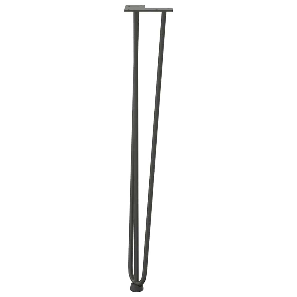 vidaXL Haarnadelbeine für Konsolentische 4 Stk. Anthrazit 72 cm Massivstahl