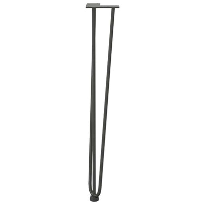 vidaXL Haarnadelbeine für Konsolentische 4 Stk. Anthrazit 72 cm Massivstahl