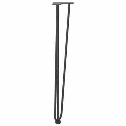 vidaXL Haarnadelbeine für Konsolentische 4 Stk. Anthrazit 72 cm Massivstahl