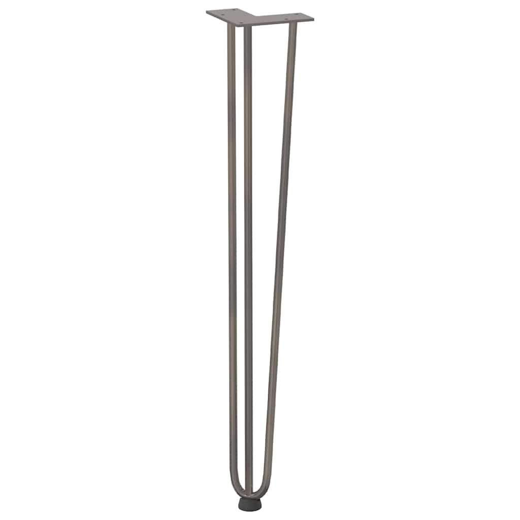 vidaXL Haarnadelbeine für Konsolentische 4 Stk. Naturstahl 72 cm Massivstahl