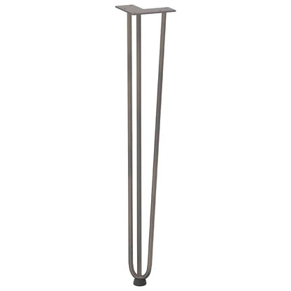 vidaXL Haarnadelbeine für Konsolentische 4 Stk. Naturstahl 72 cm Massivstahl