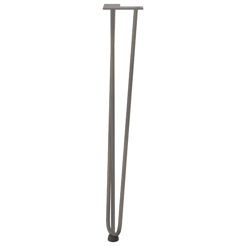vidaXL Haarnadelbeine für Konsolentische 4 Stk. Naturstahl 72 cm Massivstahl