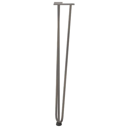 vidaXL Haarnadelbeine für Konsolentische 4 Stk. Naturstahl 72 cm Massivstahl