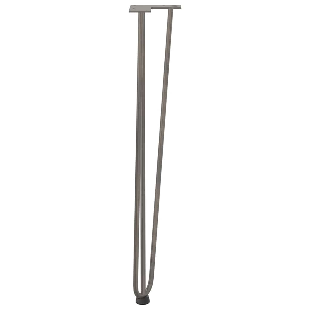 vidaXL Haarnadelbeine für Konsolentische 4 Stk. Naturstahl 72 cm Massivstahl