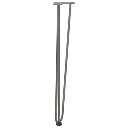 vidaXL Haarnadelbeine für Konsolentische 4 Stk. Naturstahl 72 cm Massivstahl