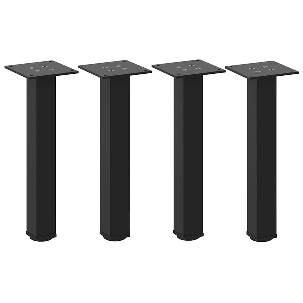 vidaXL Couchtischbeine 4 Stk. Schwarz 30-32 cm Stahl
