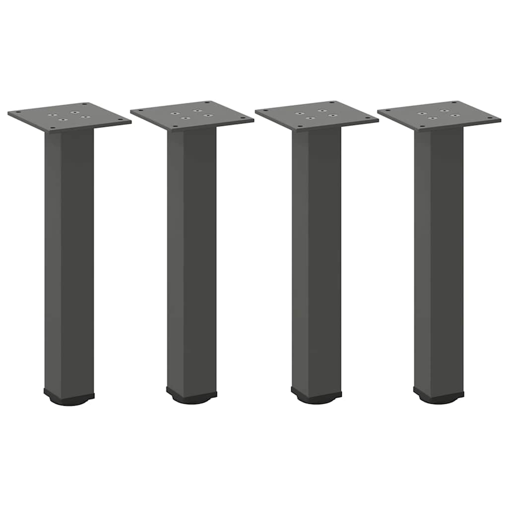 vidaXL Pieds de table basse 4 pcs Anthracite 30-32 cm Acier