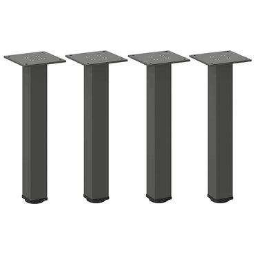 vidaXL Pieds de table basse 4 pcs Anthracite 30-32 cm Acier