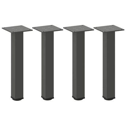 vidaXL Pieds de table basse 4 pcs Anthracite 30-32 cm Acier