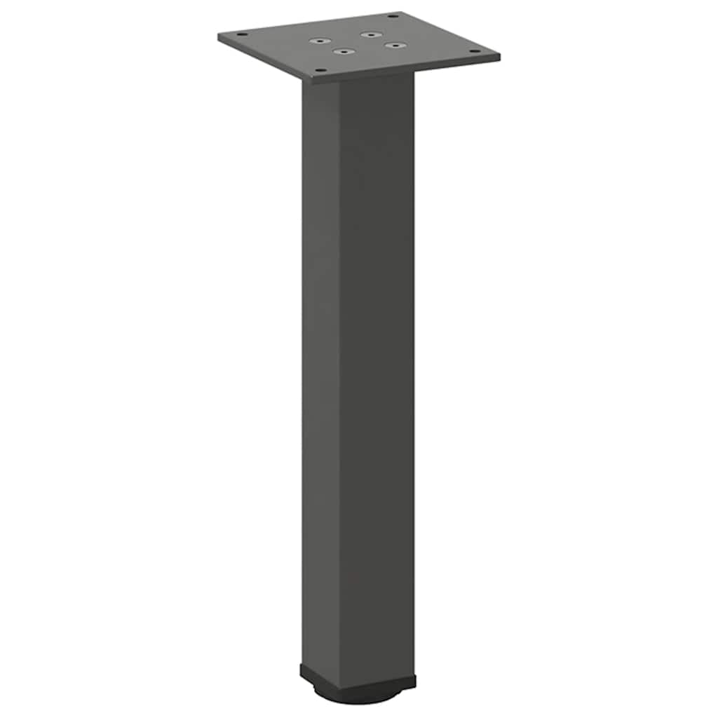 vidaXL Pieds de table basse 4 pcs Anthracite 30-32 cm Acier