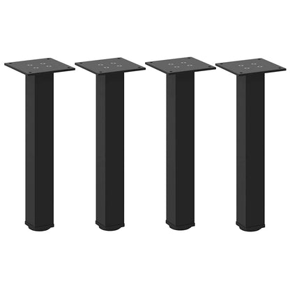 vidaXL Pieds de table basse 4 pcs Noir 42-44 cm Acier