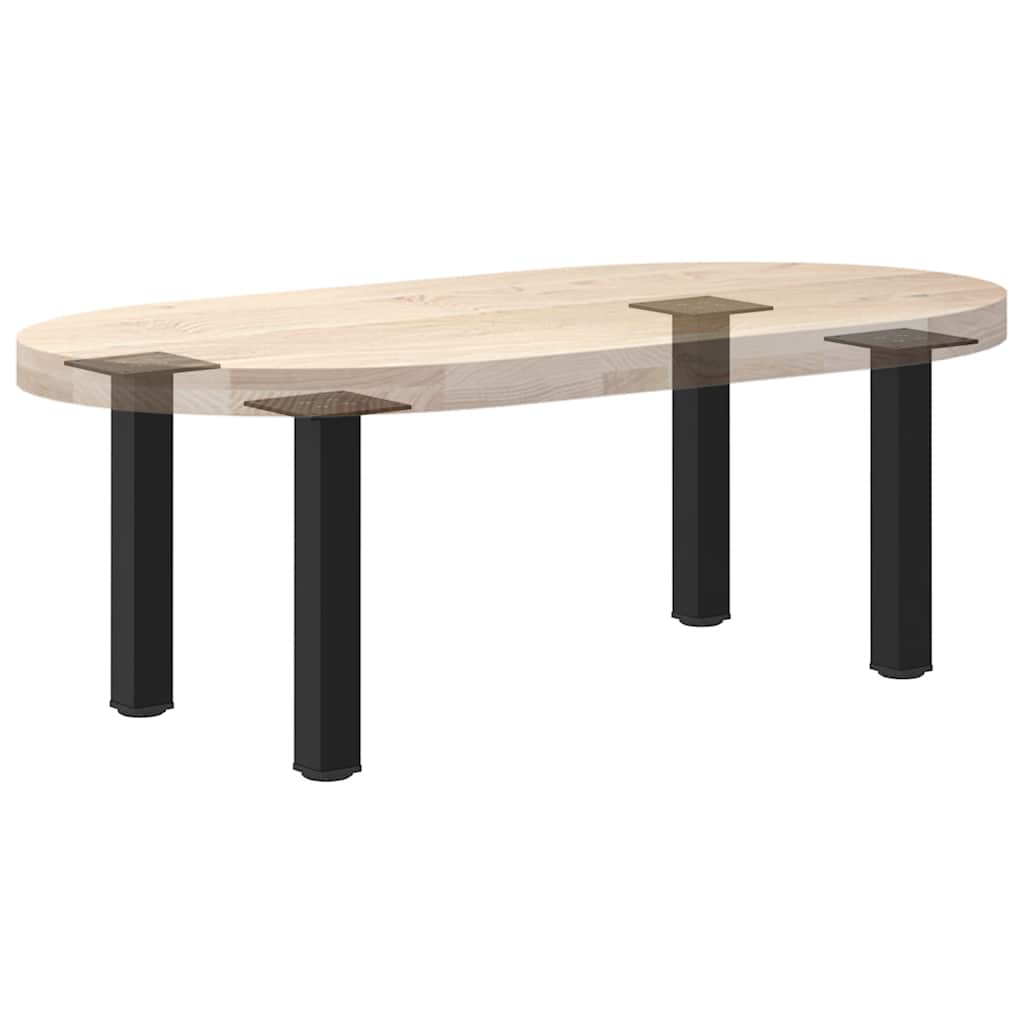 vidaXL Pieds de table basse 4 pcs Noir 42-44 cm Acier