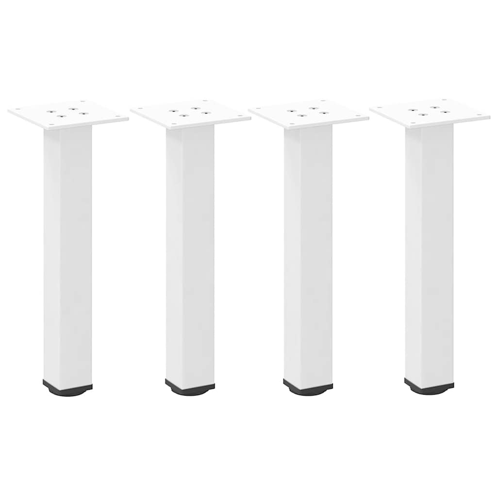 vidaXL Couchtischbeine 4 Stk. Weiß 42-44 cm Stahl