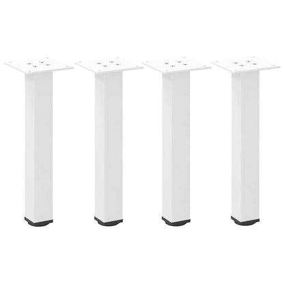 vidaXL Couchtischbeine 4 Stk. Weiß 42-44 cm Stahl