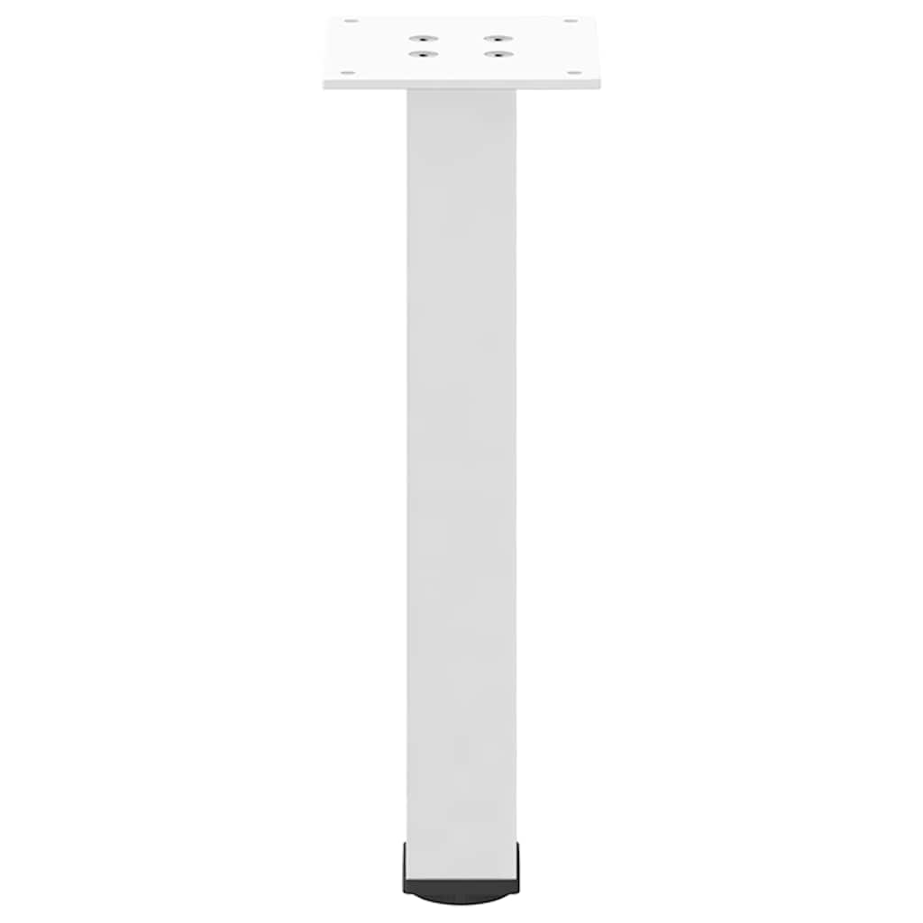 vidaXL Couchtischbeine 4 Stk. Weiß 42-44 cm Stahl