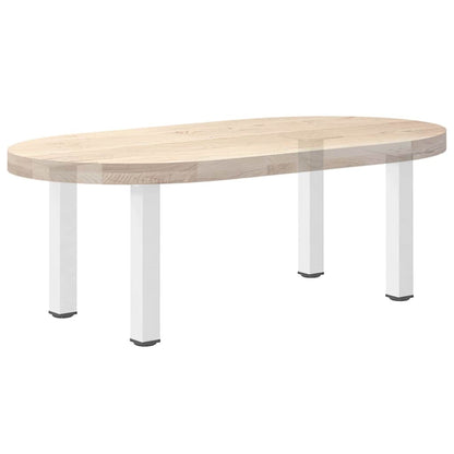 vidaXL Couchtischbeine 4 Stk. Weiß 42-44 cm Stahl
