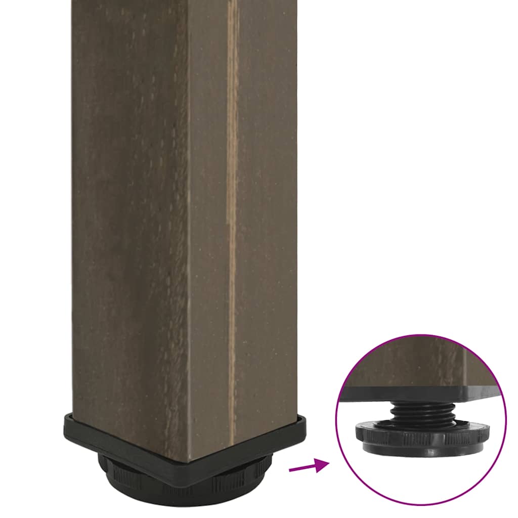 Couchtischbeine 4 Stk. Naturstahl 42-44 cm Stahl