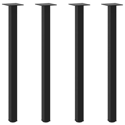 vidaXL Konsolentischbeine 4 Stk. Schwarz 72-74 cm Stahl