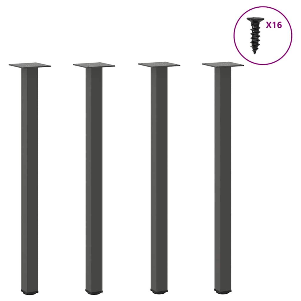 vidaXL Konsolentischbeine 4 Stk. Anthrazit 72-74 cm Stahl