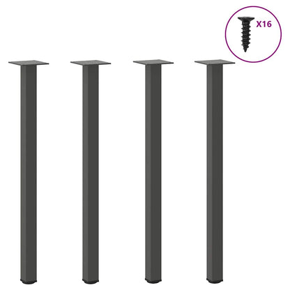vidaXL Konsolentischbeine 4 Stk. Anthrazit 72-74 cm Stahl