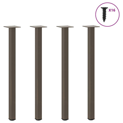 vidaXL Pieds de table console 4 pcs. Acier brut 72-74 cm Acier