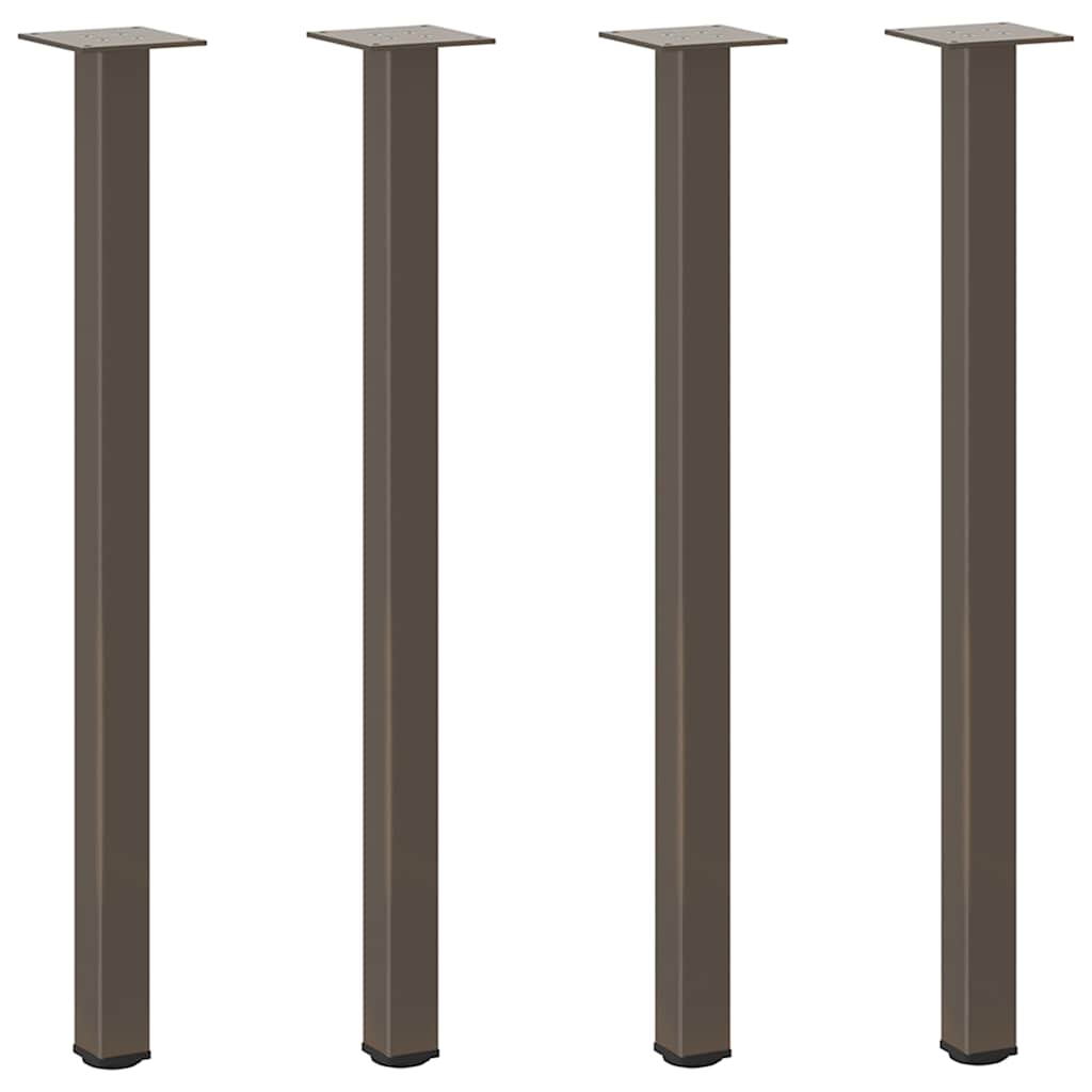 vidaXL Pieds de table console 4 pcs. Acier brut 72-74 cm Acier