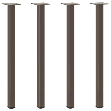 vidaXL Pieds de table console 4 pcs. Acier brut 72-74 cm Acier