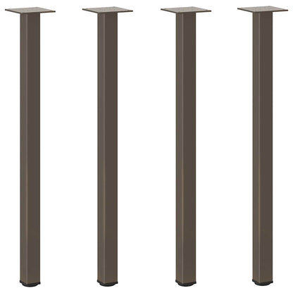 vidaXL Pieds de table console 4 pcs. Acier brut 72-74 cm Acier