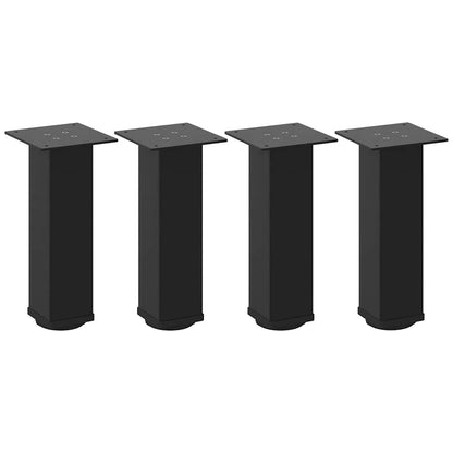 vidaXL Couchtischbeine 4 Stk. Schwarz 30-32 cm Stahl