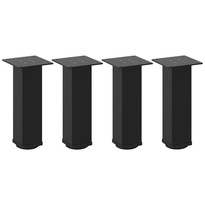 vidaXL Couchtischbeine 4 Stk. Schwarz 42-44 cm Stahl