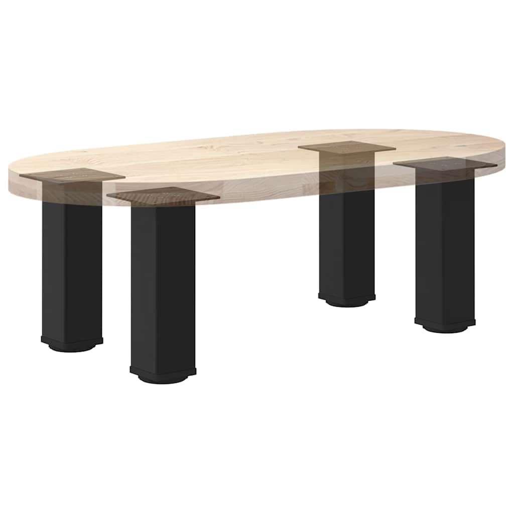 vidaXL Couchtischbeine 4 Stk. Schwarz 42-44 cm Stahl
