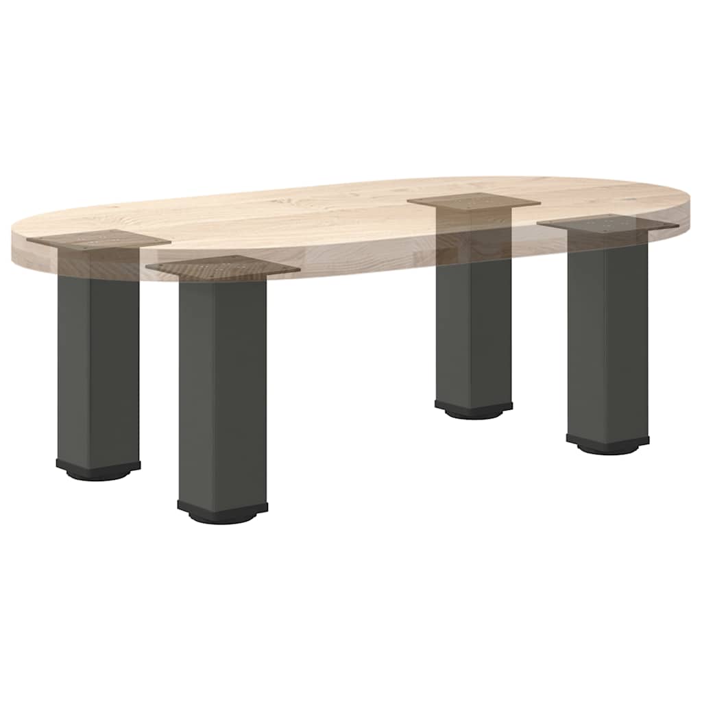 vidaXL Couchtischbeine 4 Stk. Anthrazit 42-44 cm Stahl