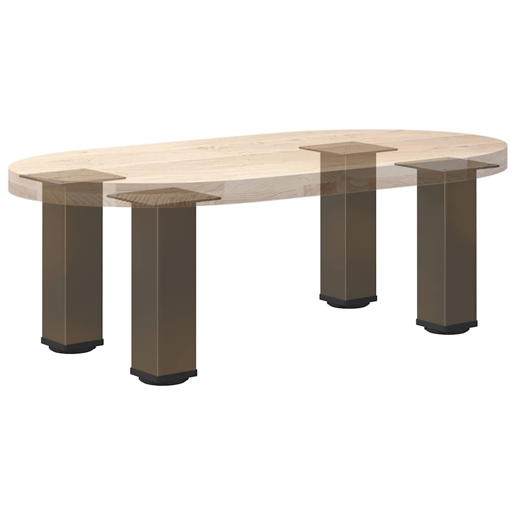 vidaXL Couchtischbeine 4 Stk. Naturstahl 42-44 cm Stahl
