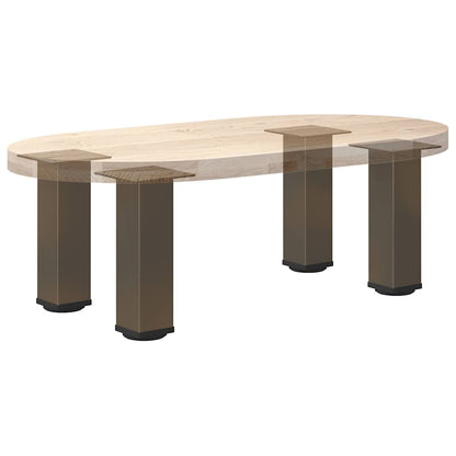 vidaXL Couchtischbeine 4 Stk. Naturstahl 42-44 cm Stahl