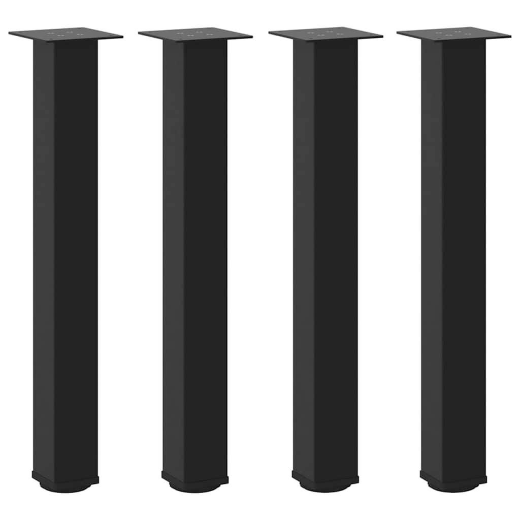 vidaXL Konsolentischbeine 4 Stk. Schwarz 72-74 cm Stahl