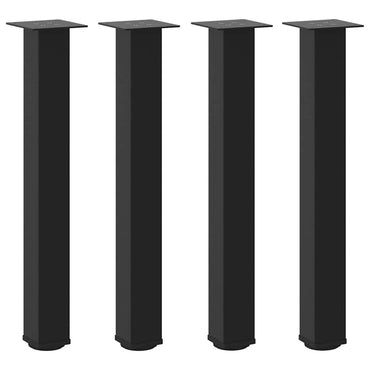 vidaXL Konsolentischbeine 4 Stk. Schwarz 72-74 cm Stahl