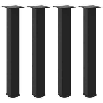 vidaXL Konsolentischbeine 4 Stk. Schwarz 72-74 cm Stahl