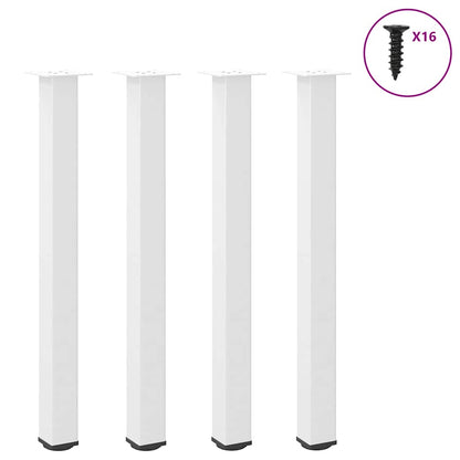 vidaXL Pieds de table de bar 4 pcs Blanc 90-92 cm Acier