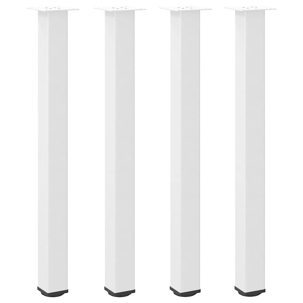 vidaXL Pieds de table de bar 4 pcs Blanc 90-92 cm Acier
