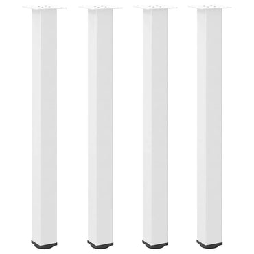 vidaXL Pieds de table de bar 4 pcs Blanc 90-92 cm Acier