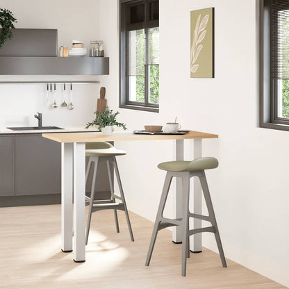vidaXL Pieds de table de bar 4 pcs Blanc 90-92 cm Acier