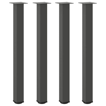 vidaXL Bartischbeine 4 Stk. Anthrazit 90-92 cm Stahl
