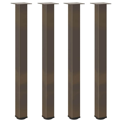 vidaXL Bartischbeine 4 Stk. Naturstahl 90-92 cm Stahl
