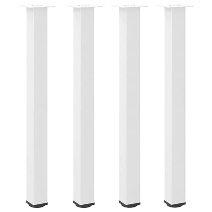 vidaXL Bartischbeine 4 Stk. Weiß 100-102 cm Stahl