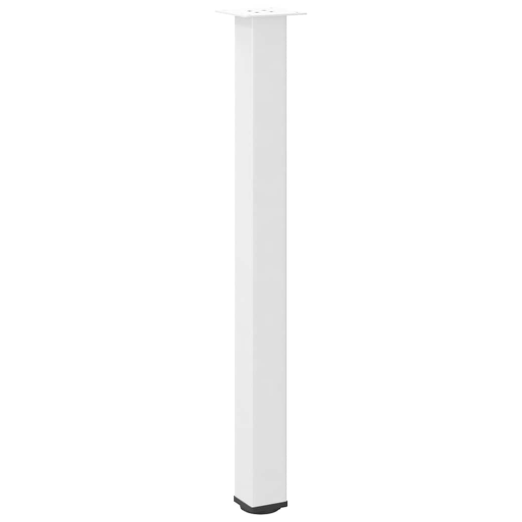 vidaXL Bartischbeine 4 Stk. Weiß 100-102 cm Stahl