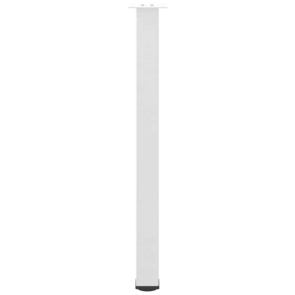 vidaXL Bartischbeine 4 Stk. Weiß 100-102 cm Stahl