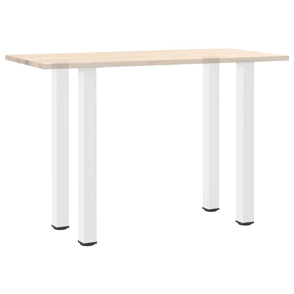 vidaXL Bartischbeine 4 Stk. Weiß 100-102 cm Stahl