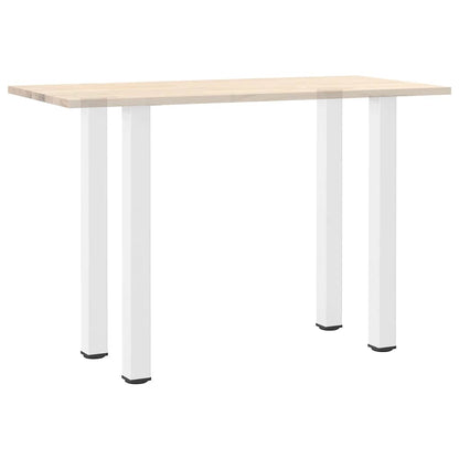 vidaXL Bartischbeine 4 Stk. Weiß 100-102 cm Stahl