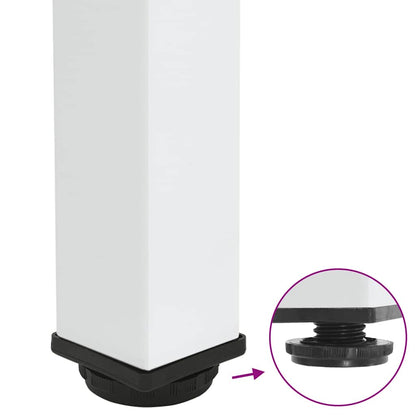 vidaXL Bartischbeine 4 Stk. Weiß 100-102 cm Stahl